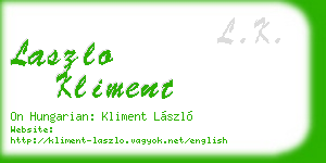 laszlo kliment business card