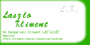 laszlo kliment business card
